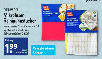 Aldi Nord OPTIWISCH Mikrofaser-Reinigungstucher 5st Angebot