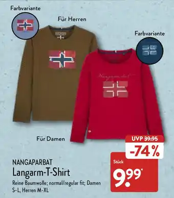 Aldi Nord NANGAPARBAT Langarm-T-Shirt Damen S-L, Herren M-XL Angebot