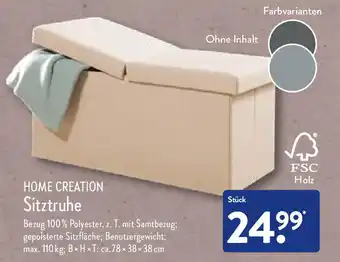 Aldi Nord HOME CREATION Sitztruhe Angebot