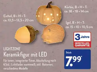 Aldi Nord LIGHTZONE Keramikfigur mit LED Angebot