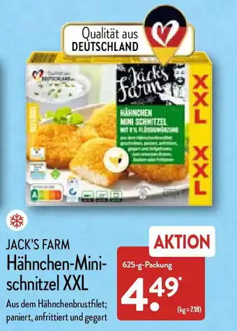 Aldi Nord JACK'S FARM Hahnchen-Mini-schnitzel XXL 625g Angebot