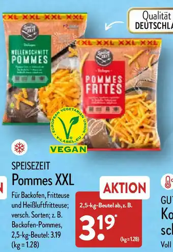 Aldi Nord Speisezeit Pommes XXL 2,5kg Angebot