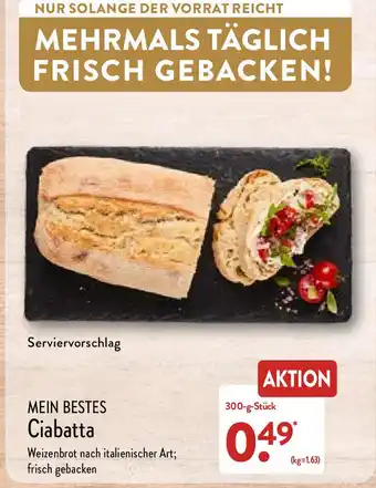 Aldi Nord Mein Bestes Ciabatta 300g Angebot