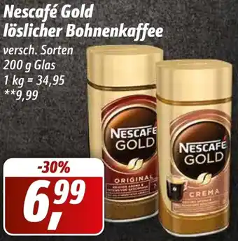 Simmel Nescafé Gold Löslicher Bohnenkaffee 200 g Glas Angebot