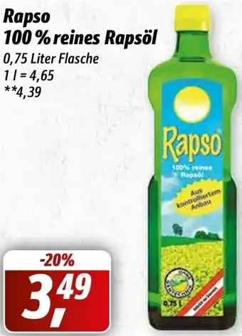 Simmel Rapso 100% Reines Rapsöl 0,75 Liter Flasche Angebot