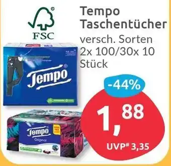 Budni Tempo Taschentücher 2x100/30x10 Stück Angebot