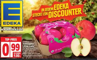 Edeka Pink Lady Tafeläpfel 600 g Kartonschale Angebot