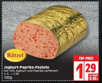 Edeka Rätzel Joghurt Paprika Pastete 100 g Angebot