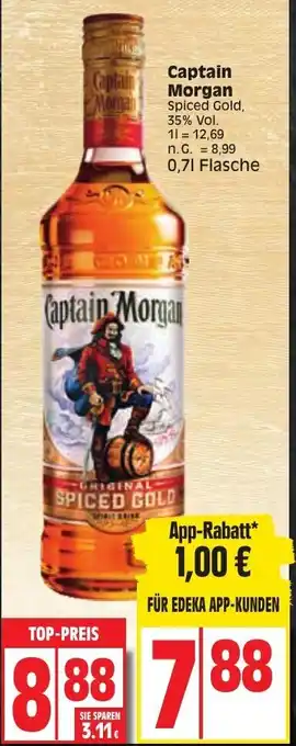 Edeka Captain Morgan Spiced Gold 0,7 L Flasche Angebot