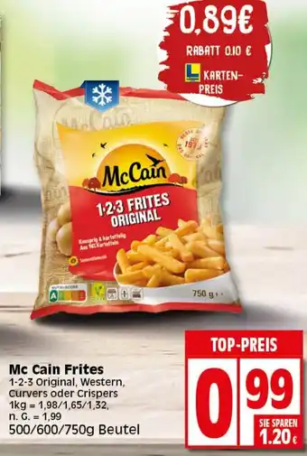 Elli Markt McCain Frites 500/600/750 g Beutel Angebot