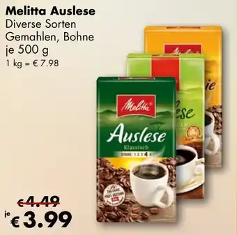 Travel Free Melitta Auslese 500 g Angebot