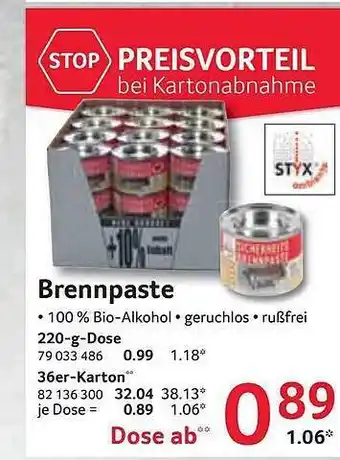 Selgros Brennpaste Angebot