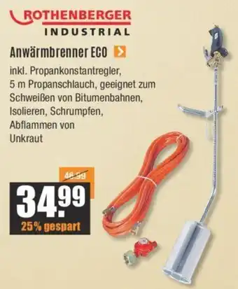 V Baumarkt Rothenberger Industrial Anwärmbrenner ECO Angebot