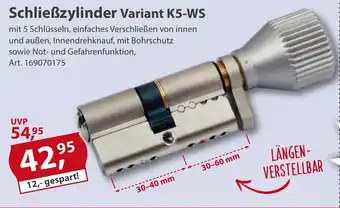 Sonderpreis Baumarkt SchlieBzylinder Variant K5-WS Angebot