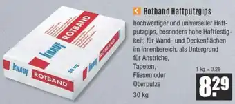 V Baumarkt Rotband Haftputzgips 30 kg Angebot