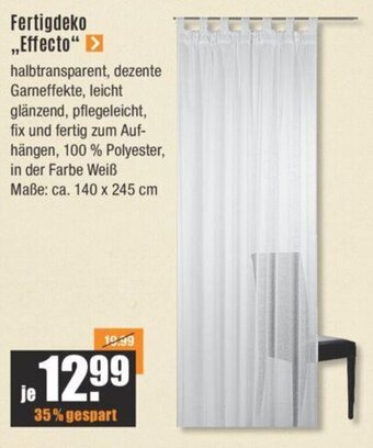 V Baumarkt Fertigdeko ,,Effecto" Angebot