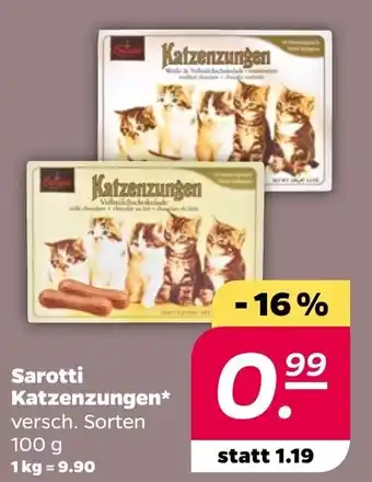 NETTO Sarotti Katzenzungen 100 g Angebot