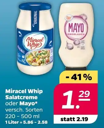 NETTO Miracel Whip Salatcreme oder Mayo 220 - 500 ml Angebot