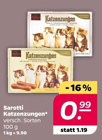 NETTO Sarotti schokolade katzenzungen Angebot