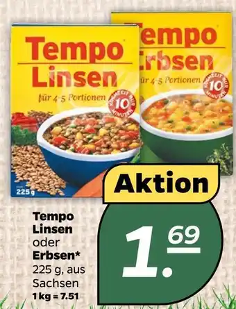 NETTO Tempo linsen oder erbsen Angebot