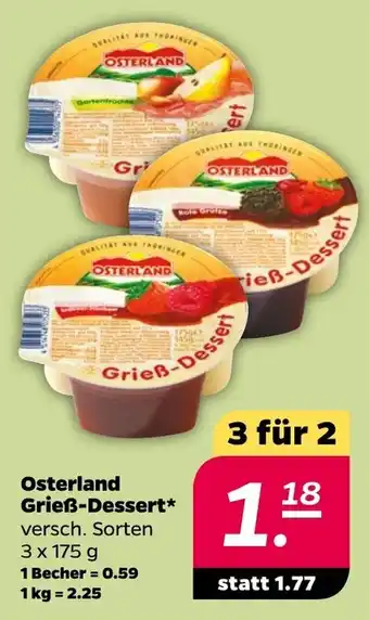 NETTO Osterland Grieß-Dessert 3 x 175 g Angebot