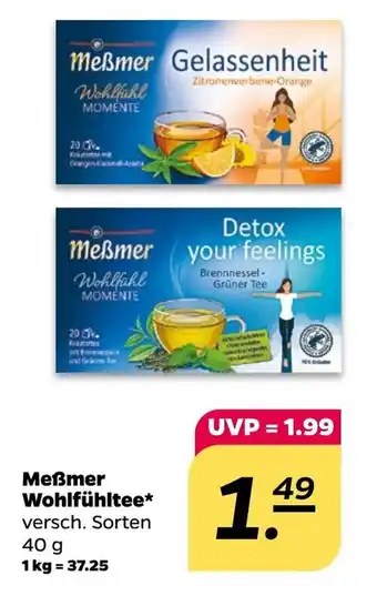 NETTO Meßmer Wohlfühltee 40 g Angebot