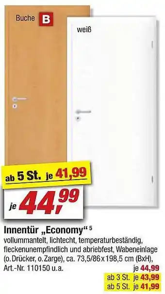 toom Baumarkt Innentür „economy” Angebot