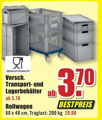B1 Discount Baumarkt Versch. Transport und Lagerbehälter Angebot