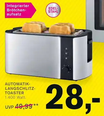 KODi Severin Automatik Langschlitz Toaster 1400 Watt Angebot