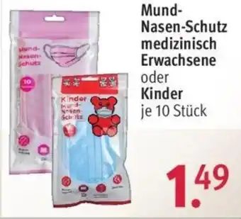 Rossmann Mund-Nasen-Schutz medizinisch Erwachsene oder Kinder 10 stück Angebot