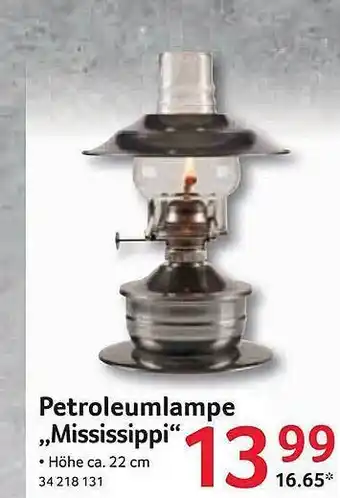 Selgros Petroleumlampe ,,Mississippi" Angebot