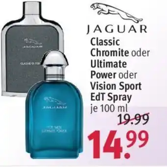 Rossmann Jaguar Classic Chromite oder Ultimate Power oder Vision Sport EdT Spray 100 ml Angebot