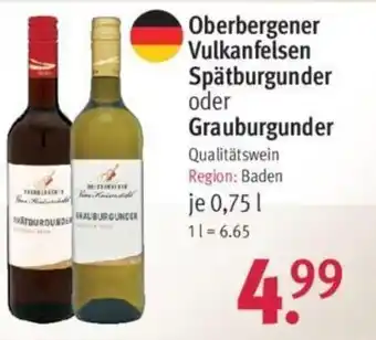 Rossmann Oberbergener Vulkanfelsen Spärburgunder oder Grauburgunder 0,75 l Angebot