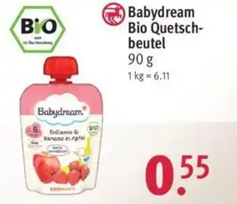 Rossmann Babydream Bio Quetschbeutel 90 g Angebot