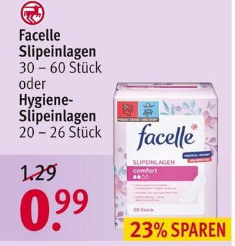 Rossmann Facelle slipeinlagen oder hygiene-slipeinlagen Angebot