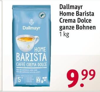 Rossmann Dallmayr home barista crema dolce ganze bohnen Angebot