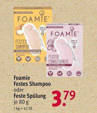 Rossmann Foamie festes shampoo oder feste spülung Angebot