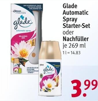 Rossmann Glade automatic spray starter-set oder nachfüller Angebot