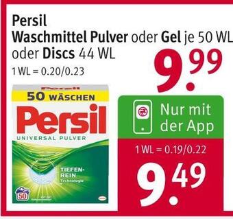 Rossmann Persil waschmittel pulver oder gel oder discs Angebot