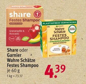 Rossmann Share oder garnier wahre schätze festes shampoo Angebot