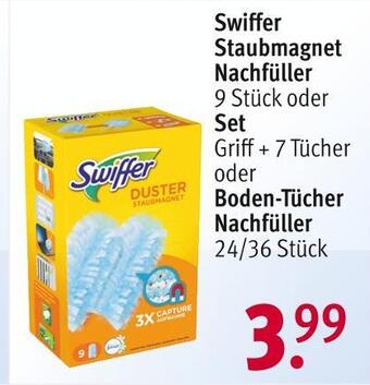 Rossmann Swiffer staubmagnet nachfüller, set oder boden-tücher nachfüller Angebot