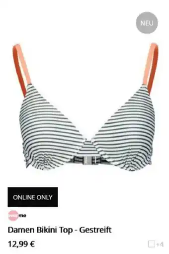 Takko Fashion Damen Bikini Top Gestreift Angebot