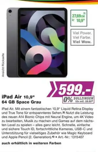 EP iPad Air 10.9" 64GB Space Grau Angebot