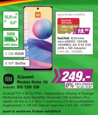 EP Xiaomi Redmi Note 10 5G 128 GB Angebot