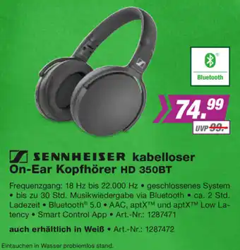 EP Sennheiser kabelloser On Ear Kopfhörer HD 350BT Angebot