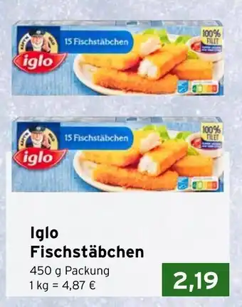 CAP Markt Iglo Fischstäbchen 450g Angebot