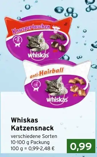 CAP Markt Whiskas Katzensnacks 10-100g Angebot