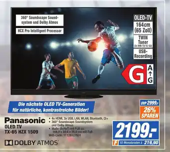 expert Octomedia Panasonic OLED TV TX-65 HZX 1509 Angebot