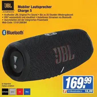 expert Octomedia JBL Mobiler Lautsprecher Charge 5 Angebot