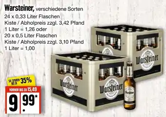 Edeka Frischemarkt Warsteiner 24x0,33/20x0,5L Angebot